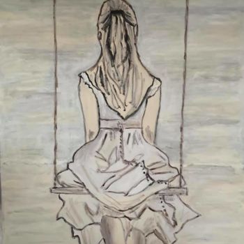 Painting titled "Alone V" by Cecília Vilas Boas, Original Artwork, Acrylic