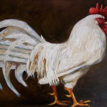 Pintura titulada "Coq" por C Ceballos, Obra de arte original, Oleo