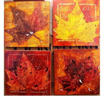 Pintura intitulada "otoño 4" por C Ceballos, Obras de arte originais, Óleo
