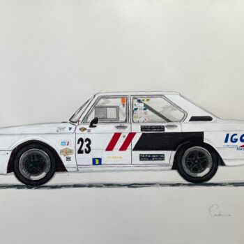 Drawing titled "BMW 528 production" by Ced Crn, Original Artwork, Marker