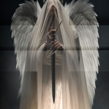 Fotografía titulada "Dark Angel V dibond" por Cédric Brion (Studio Clavicule Pics), Obra de arte original, Fotografía digital