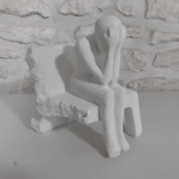Sculpture titled "déchirement" by Cédric André Fabien Dolhen, Original Artwork, Stone