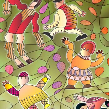 Pintura titulada "Culot d’élan dans l…" por Cedric Leneutre, Obra de arte original, Oleo Montado en Bastidor de camilla de m…