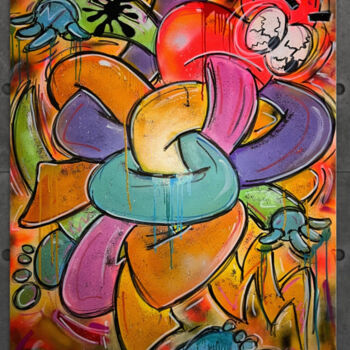 Pintura titulada "E.G.O" por Cédric Palobart (Palo), Obra de arte original, Pintura al aerosol Montado en Bastidor de camill…