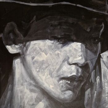 Pintura titulada "Le chapeau" por Cedrick Vannier, Obra de arte original, Acrílico Montado en Bastidor de camilla de madera