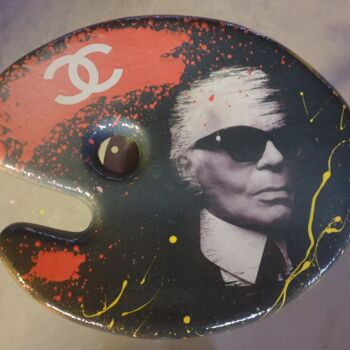 Painting titled "Karl" by Poupl, Original Artwork, Lacquer Mounted on Other rigid panel