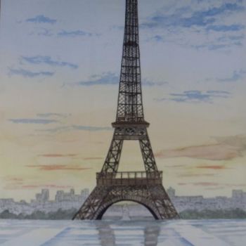 Pintura titulada "amanece en Paris  A…" por Jose Luis Perez Muñoz, Obra de arte original, Oleo