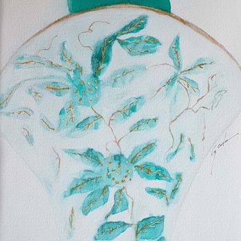 Peinture intitulée "corps de jade" par Cegede, Œuvre d'art originale, Encre