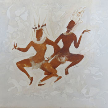 Peinture intitulée "Apsara" par Cegede, Œuvre d'art originale, Encre