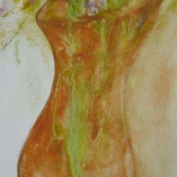 Painting titled "vase corolle" by Cegede, Original Artwork, Ink