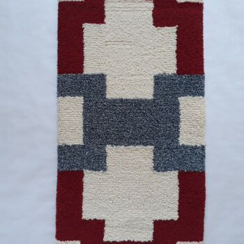 Textile Art titled "Tapis Modules" by Cel Schoo, Original Artwork, Tapestry