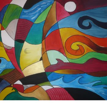 Peinture intitulée "Dans le vent" par Céléa Painting, Œuvre d'art originale, Acrylique