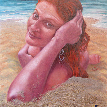 Painting titled "l-inganno-cm-70x50-…" by Celestina Salemi, Original Artwork