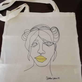 Artcraft titled "She tote bags" by Tina J. Garcia, Original Artwork