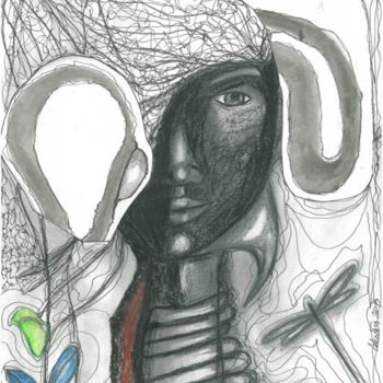 Drawing titled "dalila" by Tina J. Garcia, Original Artwork, Other