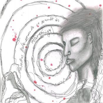 Drawing titled "eu às voltas com o…" by Tina J. Garcia, Original Artwork, Other