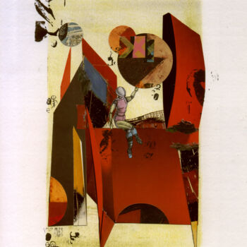 Collages titled "rouge_03/red_03" by Celia Regina, Original Artwork, Collages