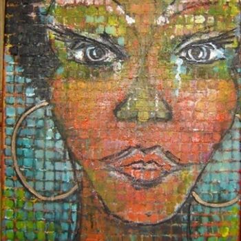 Painting titled "Mulata 1" by Celia Edith Sanabria, Original Artwork