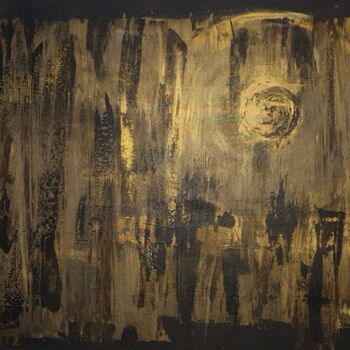 Картина под названием "Warszawa Nocą" - Celina Drzewiecka, Подлинное произведение искусства, Акрил Установлен на Деревянная…