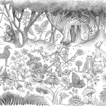 「Arboretum.jpg」というタイトルの描画 Célina Grimardiaによって, オリジナルのアートワーク, インク