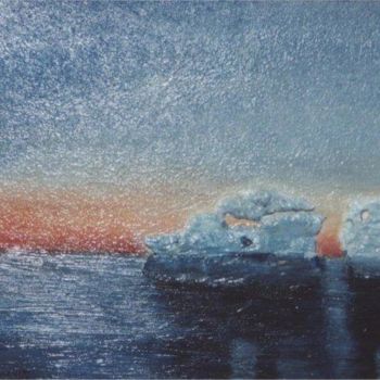 Painting titled "icebergs" by Celina Portocarrero, Original Artwork