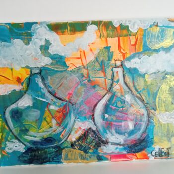 Peinture intitulée "Water Is Treasure" par Céline Estelle, Œuvre d'art originale, Acrylique Monté sur Châssis en bois