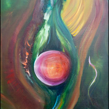 Painting titled "SPHERE" by Céline Favre Frossard, Original Artwork, Oil