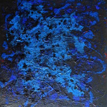 Peinture intitulée "Blue Magma I" par Celine Grimaldi, Œuvre d'art originale, Acrylique Monté sur Châssis en bois