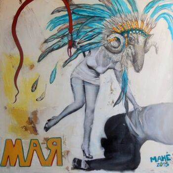 Malerei mit dem Titel "RAM" von Céline Mahe, Original-Kunstwerk