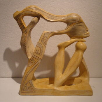 Escultura titulada "pneuma-"le-soufle d…" por Céline Pariggi (Wen Dao), Obra de arte original, Cerámica