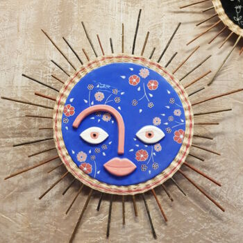 Scultura intitolato "Le soleil de l'aube" da Céline Sicard, Opera d'arte originale, Ceramica