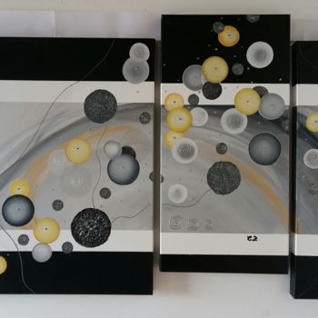 Painting titled "Mes bulles,  mon tr…" by C.Z'Art74, Original Artwork, Acrylic