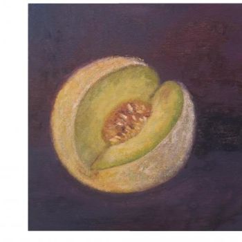 Painting titled "melon d'Espagne" by Céline Laforêt, Original Artwork, Oil