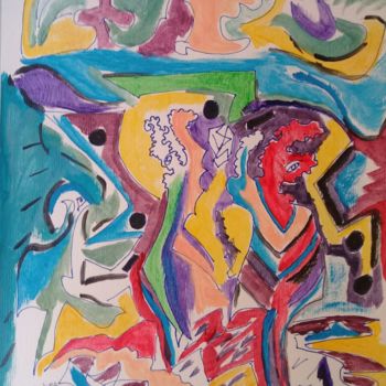 Painting titled "789456123-229.jpg" by Antonio Celso Delena, Original Artwork, Gouache