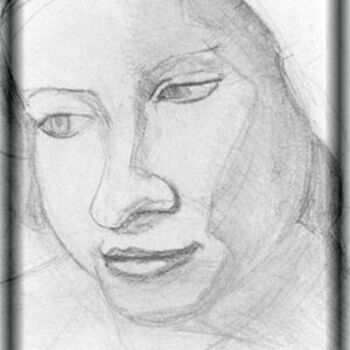 Dessin intitulée "portrait" par Pineda Cendrine, Œuvre d'art originale
