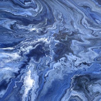 Peinture intitulée "ocean-vue-du-ciel.j…" par Cendrique Nouchy-Desjeux (Cendrique Art), Œuvre d'art originale, Acrylique