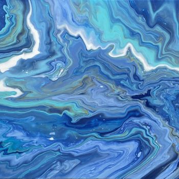Malerei mit dem Titel "OCEAN DU MONDE" von Cendrique Nouchy-Desjeux (Cendrique Art), Original-Kunstwerk, Acryl Auf Keilrahme…