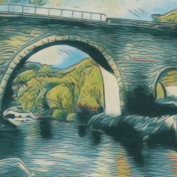 Arte digitale intitolato "Pont de Noceta Cenk…" da Cenk Ozturk, Opera d'arte originale, Lavoro digitale 2D
