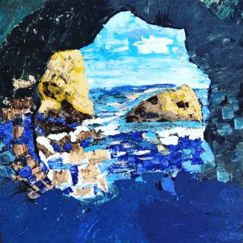 Pintura intitulada "Capri" por Nune Shakhparonyan, Obras de arte originais, Óleo Montado em Armação em madeira