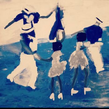 Peinture intitulée "Dance" par Nune Shakhparonyan, Œuvre d'art originale, Huile Monté sur Panneau de bois