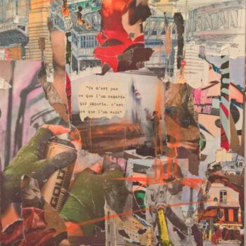 Collages titulada "REGARDER ET VOIR" por Centlad Colle Girl, Obra de arte original, Recortes