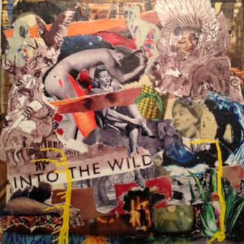 Collages getiteld "INTO THE WILD" door Centlad Colle Girl, Origineel Kunstwerk