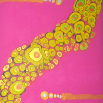 Painting titled "Cells migration" by Cerazivka, Original Artwork, Acrylic