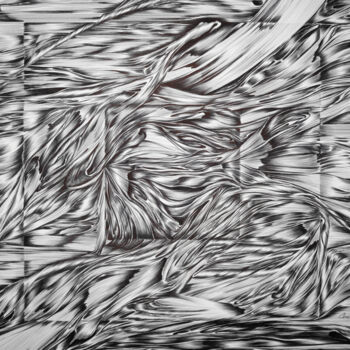 Рисунок под названием "Abstract No 4" - Cerde, Подлинное произведение искусства, Шариковая ручка