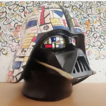 Sculpture titled "DARTH VADER No. II" by Pinoc, Original Artwork, Plaster