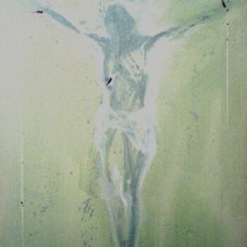 Painting titled "CRUZ Y FICCION II" by Cesar Augusto Rincon Gonzalez, Original Artwork