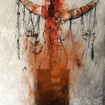 Painting titled "totem" by Cesar Ayllón, Original Artwork