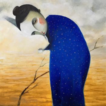 Pintura titulada "descanso" por Cesar Ayllón, Obra de arte original