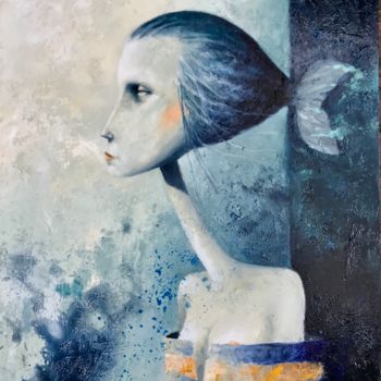 Pintura titulada "Canto de sirena" por Cesar Ayllón, Obra de arte original, Oleo