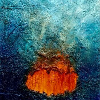 Pittura intitolato "Lava" da Cesar Ayllón, Opera d'arte originale, Olio